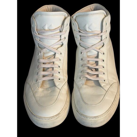 KOIO Primo Triple White High Top Sneakers •Men 45/12• Leather Made In Italy $325 main image 10